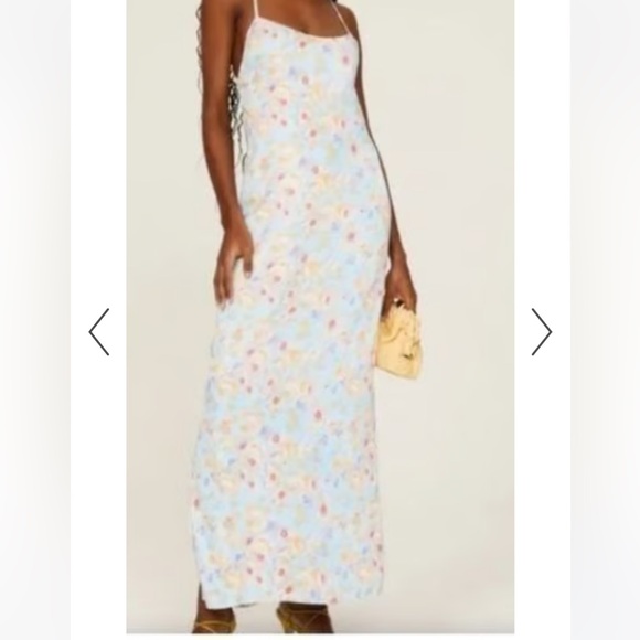 NWOT Something Navy Pastel Floral Maxi Dress - Picture 11 of 13